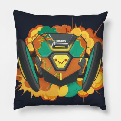 Exploding Roomba Throw Pillow Official Valorant Merch