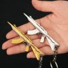 9cm Valorant Weapon Vandal Araxys Silver Metal Gun Material Weapon Model Swords Keychain Game Model Peripheral 4 - Valorant Gifts