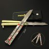 Valorant Weapon Recon Red Camo Butterfly Knife 21cm Game Peripheral Meta Balisong Uncut Blade Weapon Model - Valorant Gifts