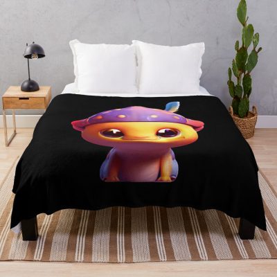 Gamer'S Perfect Illustration - Adorable Valorant Gekko Throw Blanket Official Valorant Merch