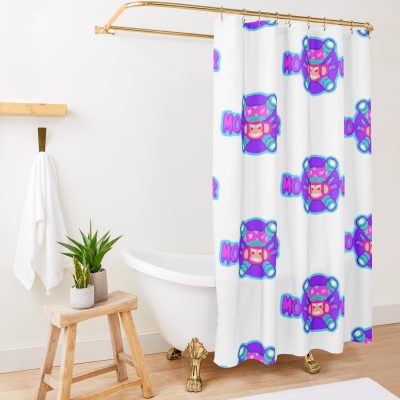 Glitchpop Monkey Shower Curtain Official Valorant Merch