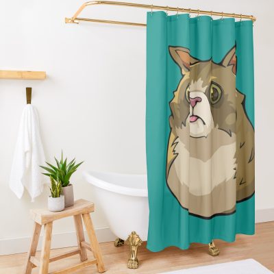 Excuse Me Cat Spray Shower Curtain Official Valorant Merch