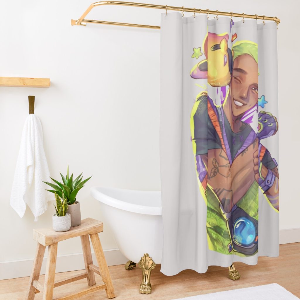 Gekko I Really Like Him Shower Curtain Official Valorant Merch