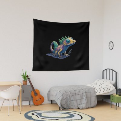 Gamer'S Perfect Illustration - Adorable Valorant Gekko Tapestry Official Valorant Merch