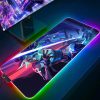 Valorant RGB Gaming Mousepad Big LED Gamer Mausepads PC Desk Mat Luminous Mouse Pad Large Keyboard 8 - Valorant Gifts