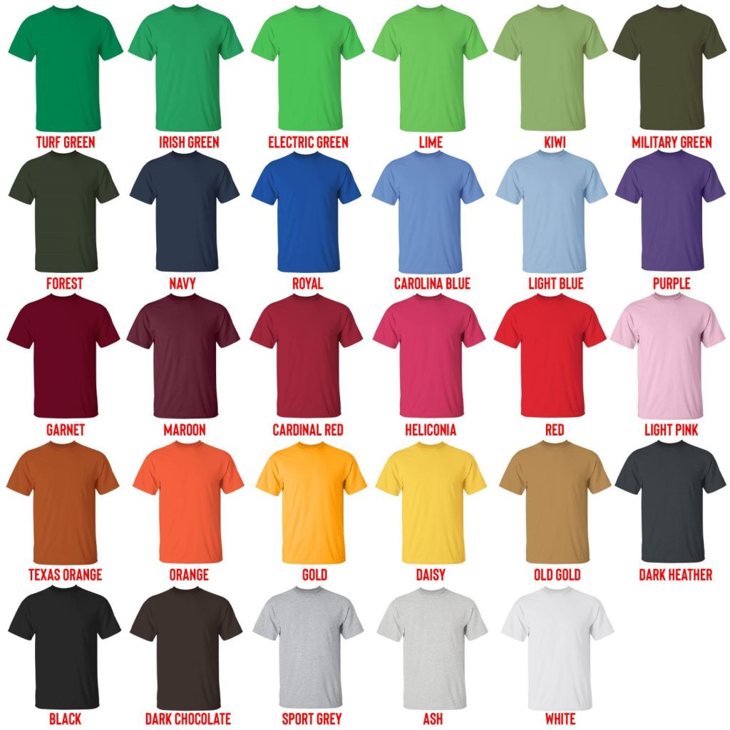 t shirt color chart - Valorant Gifts