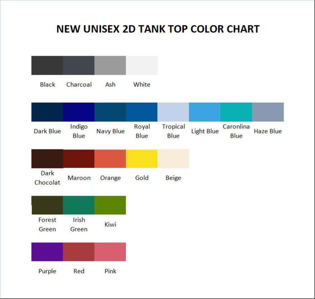 tank top color chart - Valorant Gifts